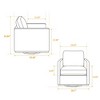Upholstered Swivel Accent Chair with Faux Leather and Removable Cushion, 360° Swivel Club Chair for Living Room, Lounge Armchair for Apartment-Koiai - 4 of 4