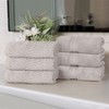 Chevron Zero Twist Cotton Solid and Jacquard Hand Towel Set of 6 by Blue Nile Mills - 2 of 4