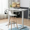 Costway Hand Crank Sit to Stand Desk Frame Height Adjustable Standing Base White - image 2 of 4