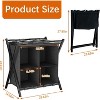 Heybly Luggage Rack for Guest Room, Set of 2, Folding Suitcase Stand with Fabric Storage Shelf - 4 of 4
