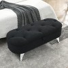 3.8ft Storage Ottoman Bench, Upholstered End of Bed Ottoman Bench with Storage and Seating, for Foot Rest in Bedroom, Livin - 4 of 4