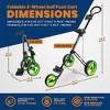 Foldable 3-Wheel Golf Push Cart for Easy Transport with Deluxe Scorecard Holder, Upper & Lower Brackets with Strap - 2 of 4