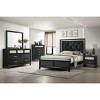 Vynxaria 1pc Modern Two-Tone (Black & Silver) Storage Nightstand, Wooden Bedroom Furniture, 2 Drawers, Centre Glide - 4 of 4