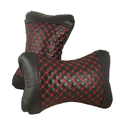 X AUTOHAUX Pair/2x Car Seat Headrest Soft Pad Travel Pillow Head Neck Rest Support Cushion