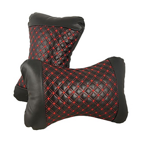 Unique Bargains Pair/2x Car Seat Headrest Soft Pad Travel Pillow Head Neck  Rest Support Cushion