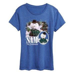 Women's - Rudolph - Sam The Snowman Bootleg Short Sleeve Graphic T-Shirt - 1 of 4