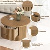 Anybear 30.5" Round Coffee Table for Living Room in Natural - 4 of 4
