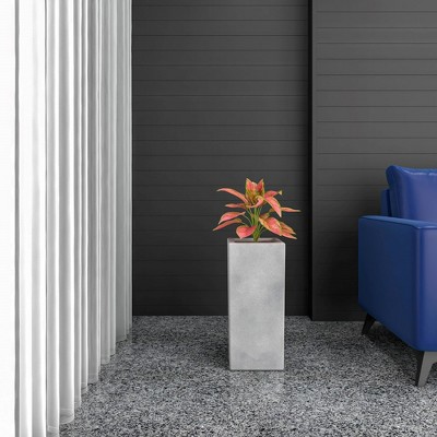 Tall Aged Concrete Fiberstone and MGO Clay Planter