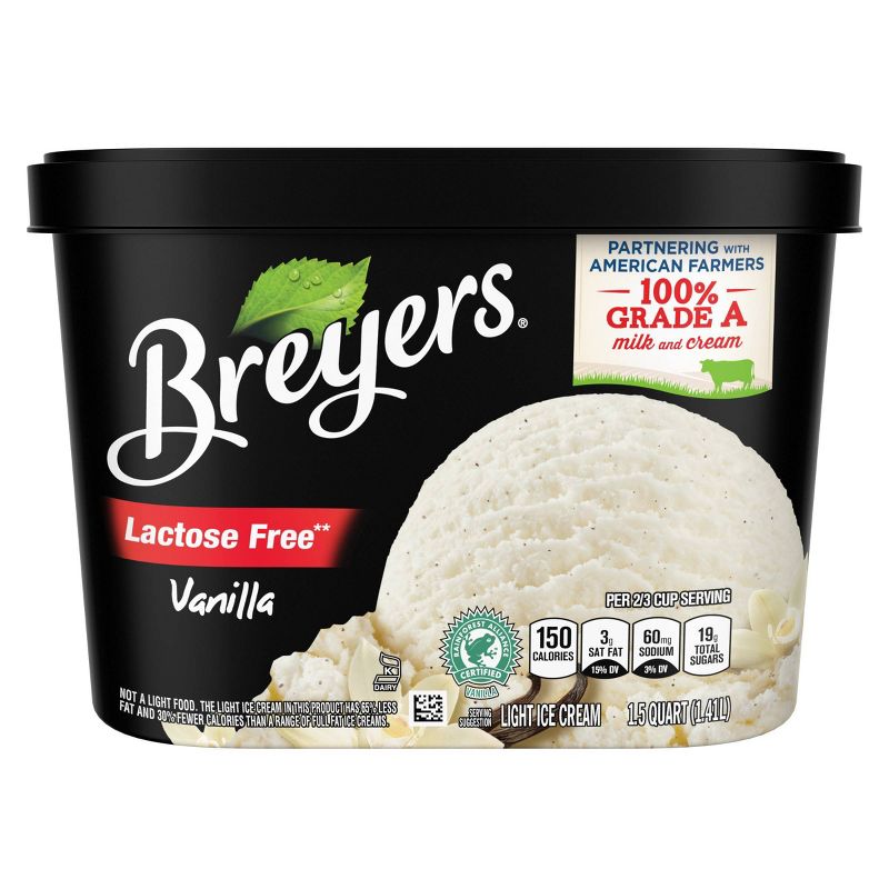Breyers Lactose Free Vanilla Ice Cream - 48oz, 4 of 8