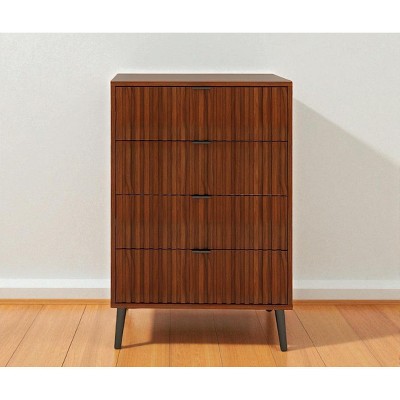 Mshliw Wooden Chest of 4-Drawer Dresser, Spacious Storage Organizer with Multiple Compartments, Modern Design for Bedroom or Living Room