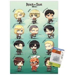 Trends International Attack on Titan - Chibi Characters Unframed Wall Poster Prints - 1 of 4