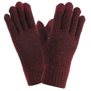 Unique Bargains Touchscreen Winter Anti-Slip Common Size Warm Hiking Gloves 8.7" x 3.5" 1 Pair - 1 of 4