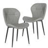 Dining Chairs,Modern Dining Room Chair Diamond Leather with Wooden and Metal Frame - 2 of 4