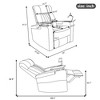 Power Recliner with Storage Arms, Cup Holders, 360° Swivel Tray Table, Cell Phone Stand, USB Charging Port, Ambient Lighting for Home Theater - 2 of 4