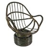 Rattan Swivel Rocker with Micro Suede Cushion - International Caravan - 2 of 3