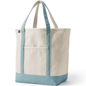 Lands' End Open Top Canvas Tote Bag - 1 of 4