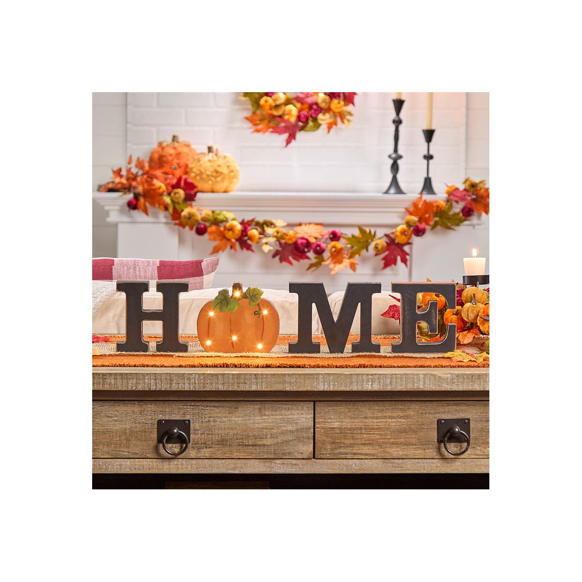 The Lakeside Collection Home Sign with Lighted Heart or Set of 4 Icons - - thumbnail 10