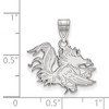 Black Bow Jewelry 10k White Gold South Carolina Gamecocks NCAA Medium Pendant - 2 of 3