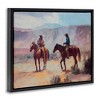 Stupell Industries Desert Cowboys Horses Landscape Floating Frame Canvas Art, Black, 31" x 25" - 2 of 4