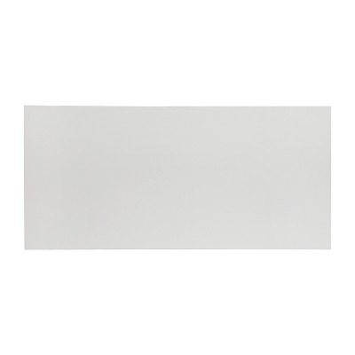 White Laminate Top Writing Desk with Walnut Frame and Drawer