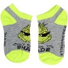 Dr. Seuss GRINCH Kids Socks Old Grinchy Clause 4 Pairs Ankle No Show Socks Multicoloured - 2 of 4