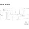 Belffin 6-Seater Sleeper Sectional - Convertible Cloud Couch with Storage & Plush Corduroy - 2 of 4