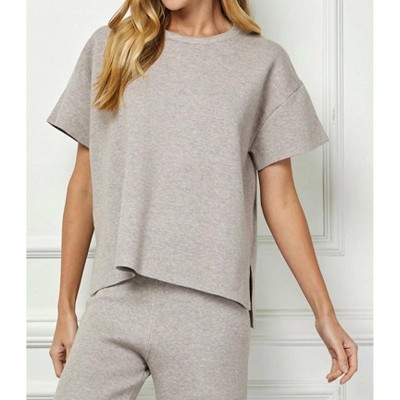 Women's Short Sleeve Sweater Top - SEE AND BE SEEN