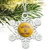 University at Albany Great Danes Metal Snowflake Christmas Tree Holiday Ornament - 2 of 3