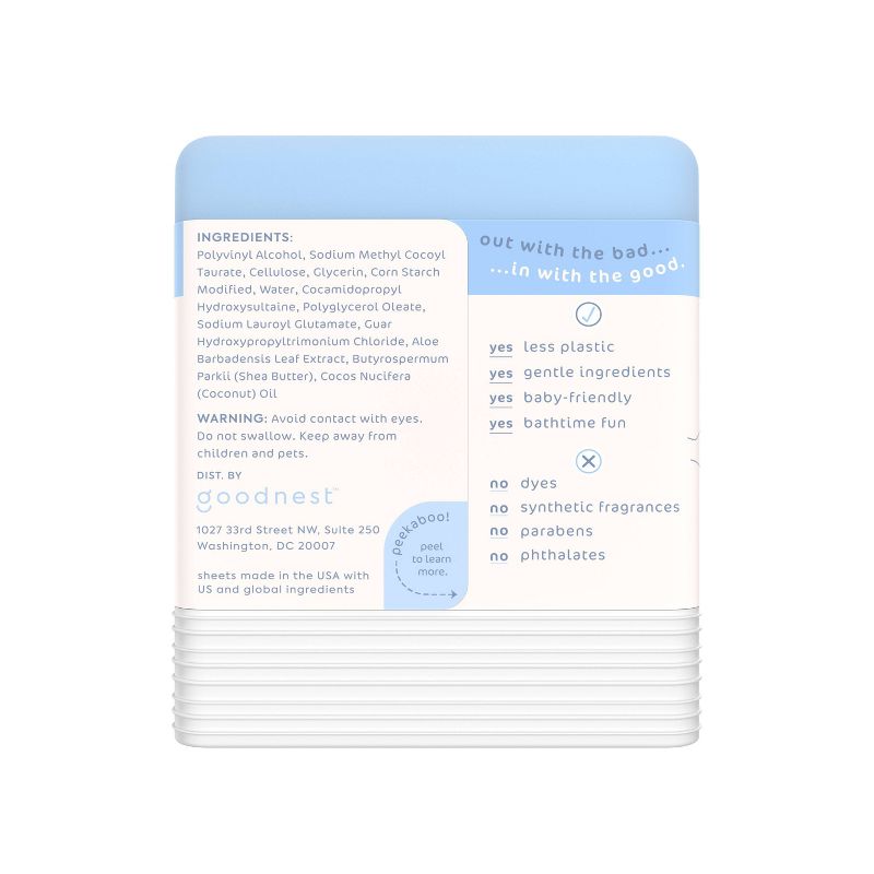 Goodnest Magic Wash Dissolving Soap Sheets - Pure Fragrance Free - 20ct, 3 of 10
