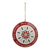Metal Merry Christmas Disc Holiday Ornament 6 Inch Set of 6 by Melrose - 2 of 3