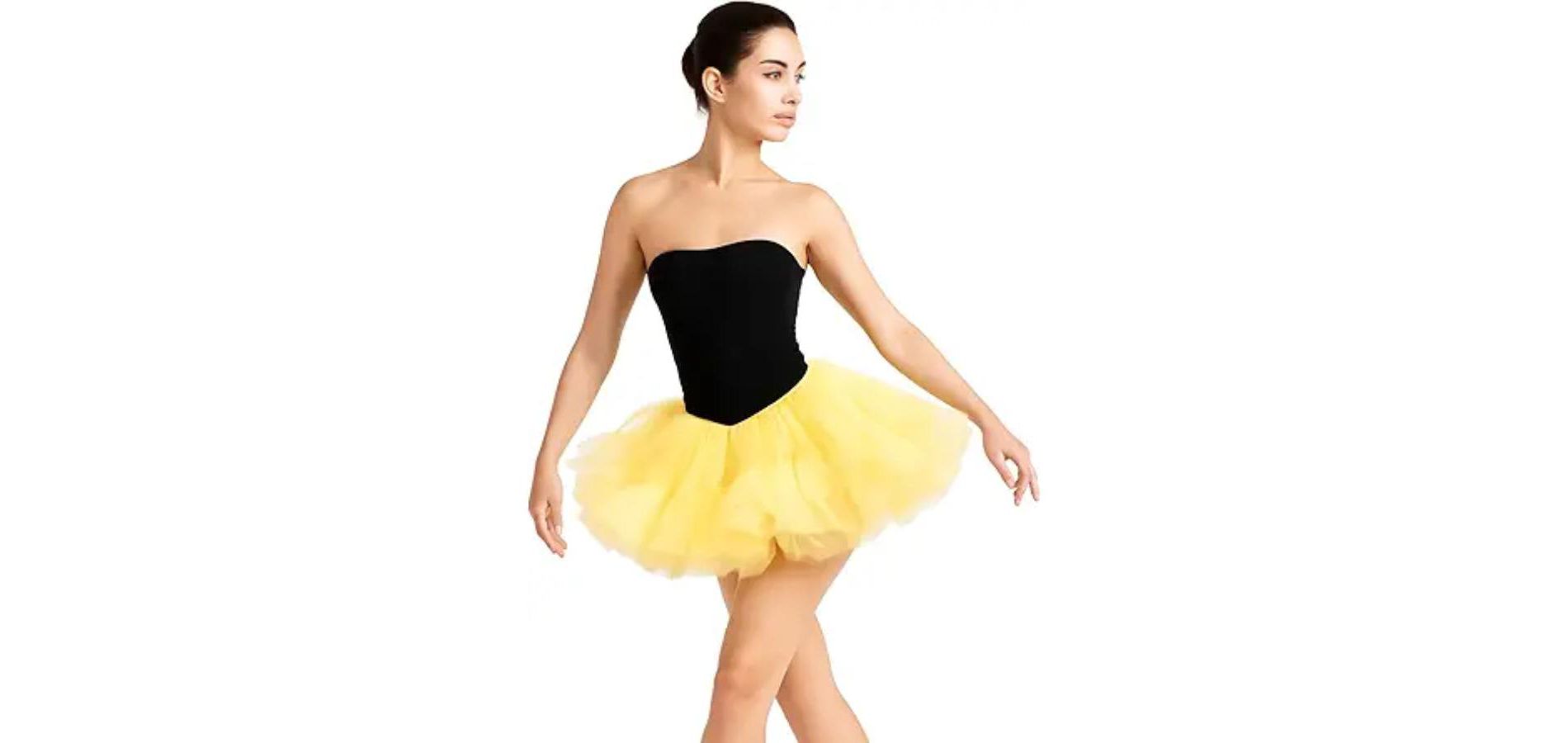 BellaSous Women’s Multi-Layered Tutu Skirt, Adult Costume Skirt for Halloween, Parties, and Dress-Up Events- Yellow