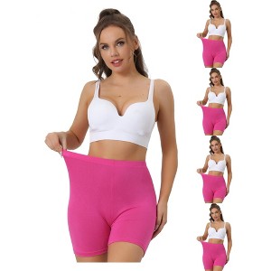 Allegra K Women's Mid-Thigh Boxer Full Coverage Soft Stretch Boyshorts Multicolored - 1 of 4