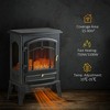 ChicFurnit Indoor Fireplaces 22"Freestanding Fireplace Fireplace Heater with Realistic Flames for Living Room, Black, 16.93"*12.13"*21.65" - 3 of 4