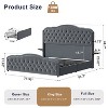 WOWLIVE Upholstered Bed Frame with 4 Drawers, Velvet Platform Bed with Wingback Headboard, No Boxing Spring Needed - 3 of 4