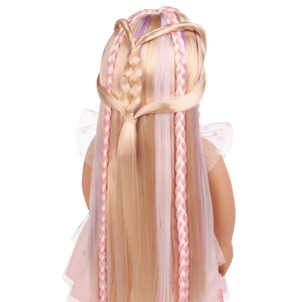 Muñeca Our Generation Amara 18" con cabello que crece, clips para el cabello y libro de peinados 5
