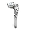 Slickblue High Polished Stainless Steel Ring, Clear CZ, Women’s Engagement Ring, Triangle Style, Sizes 5-10 - 4 of 4