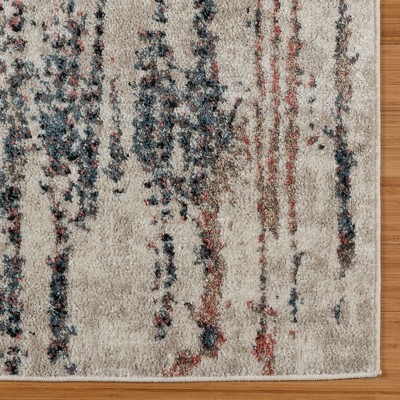Ivory Tufted Synthetic 5' x 7' Rectangular Area Rug