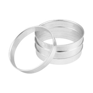 Unique Bargains 2.21inch ID Aluminum Alloy Car Hub Centric Rings Wheel Bore Center Spacer Silver Tone 4 Pcs - 1 of 4