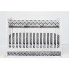 Bacati - Mix n Match Chevron/Dots Long Crib Rail Guard Cover White/Gray - 4 of 4