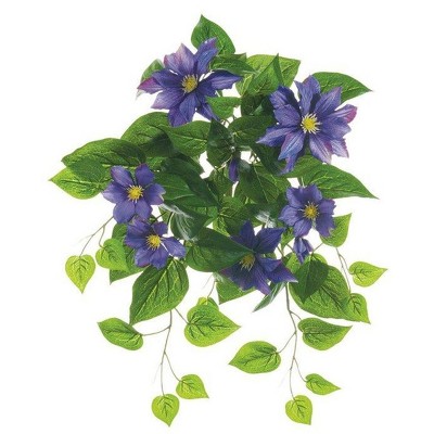 Allstate Floral Morning Glory Artificial Hanging Bush - 20" - Purple