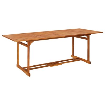 vidaXL Dining Table Natural Wood Solid acacia wood with an oil finish