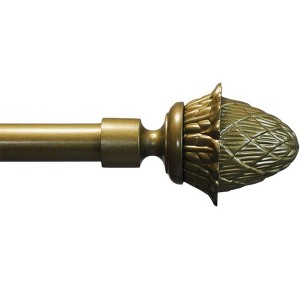 Urbanest Adjustable Artichoke Finial Curtain Drapery Rod Set, 5-8-inch - 1 of 3