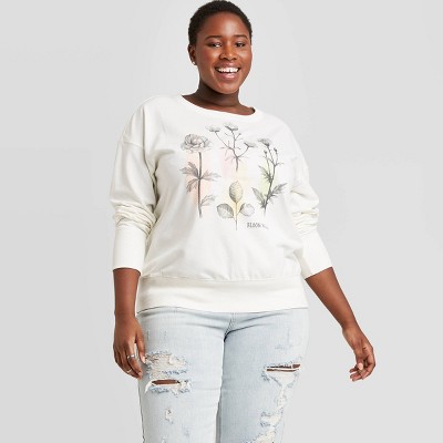 plus size floral sweatshirt