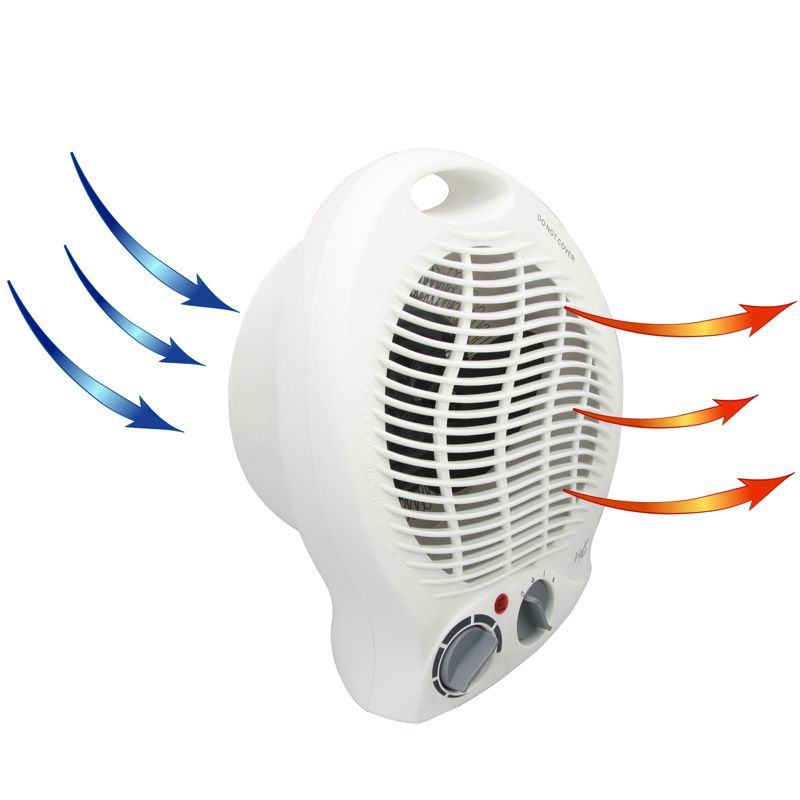 Vie Air 1500W Portable 2-Settings White Home Fan Heater with Adjustable Thermostat, 2 of 6
