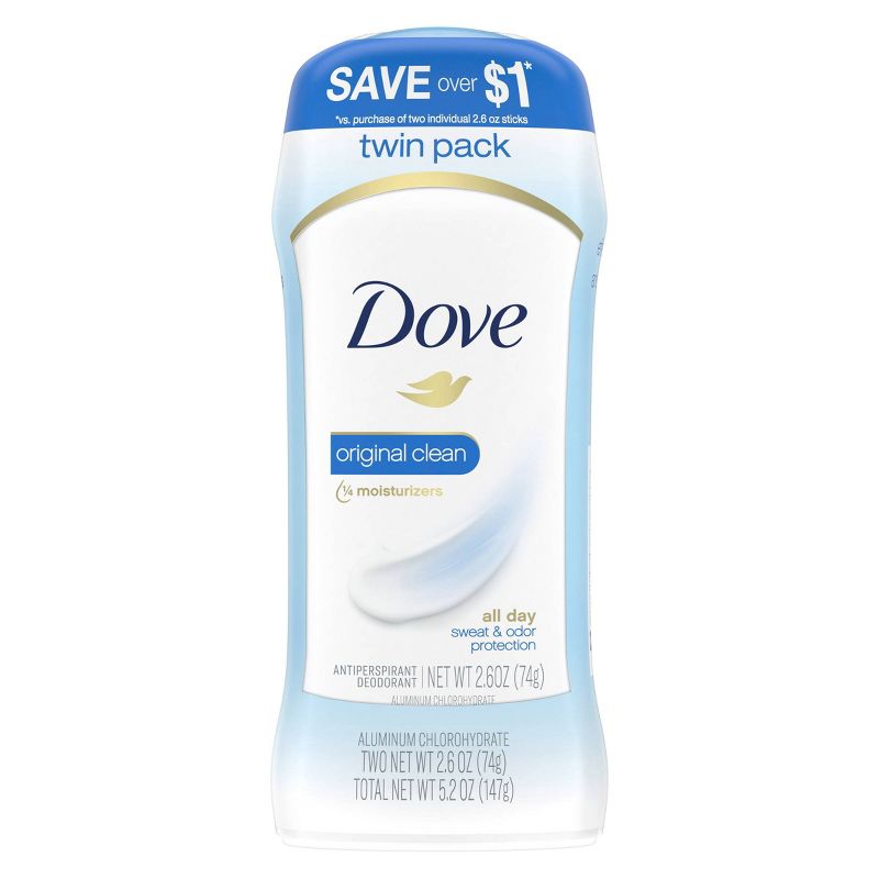 Dove Beauty Original Clean 24-Hour Women&#39;s Antiperspirant &#38; Deodorant Stick - 2pc/2.6oz, 3 of 9