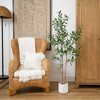 Nearly Natural 5-ft Artificial Minimalist Olive Tree in White Decorative Planter - 4 of 4