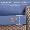 Buenhomino 7pcs Outdoor Patio Wicker Conversation Set with 5-inch Cushion Wicker Sofa Swivel Chairs for Garden Poolside Backyard - 4 of 4