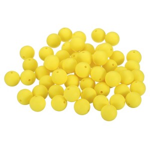 Unique Bargains Smooth Bulk  Silicone Beads for Keychain Bracelets Jewelry Making 60 Pcs - 1 of 4