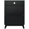 43 Inch Tall Fluted 4-Drawer Chest with Open Shelf, Modern Wooden Storage Cabinet for Bedroom, Living Room, Entryway - 4 of 4