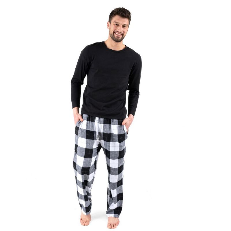 Leveret Mens Cotton Top Flannel Pant Christmas Pajamas, 1 of 4